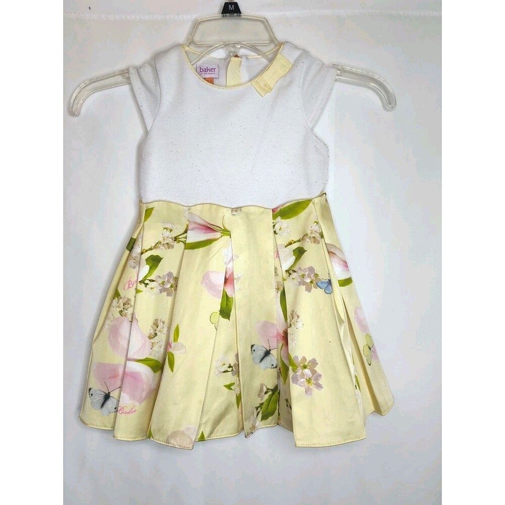 Bakers Ted Baker Baby Girls Pink Rose Butterfly Floral Dress Size 18-24 months